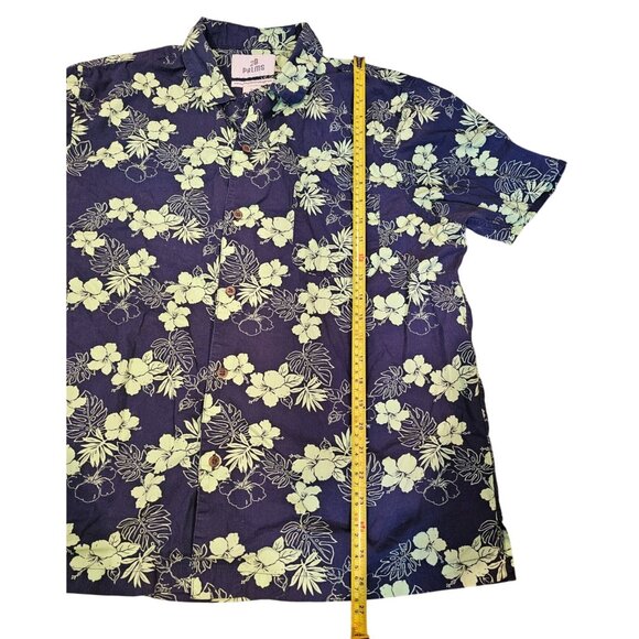 28 Palms Shirt Mens XL Blue Green Tropical Floral Hawaiian Outdoor Short Sleeve - Picture 4 of 11